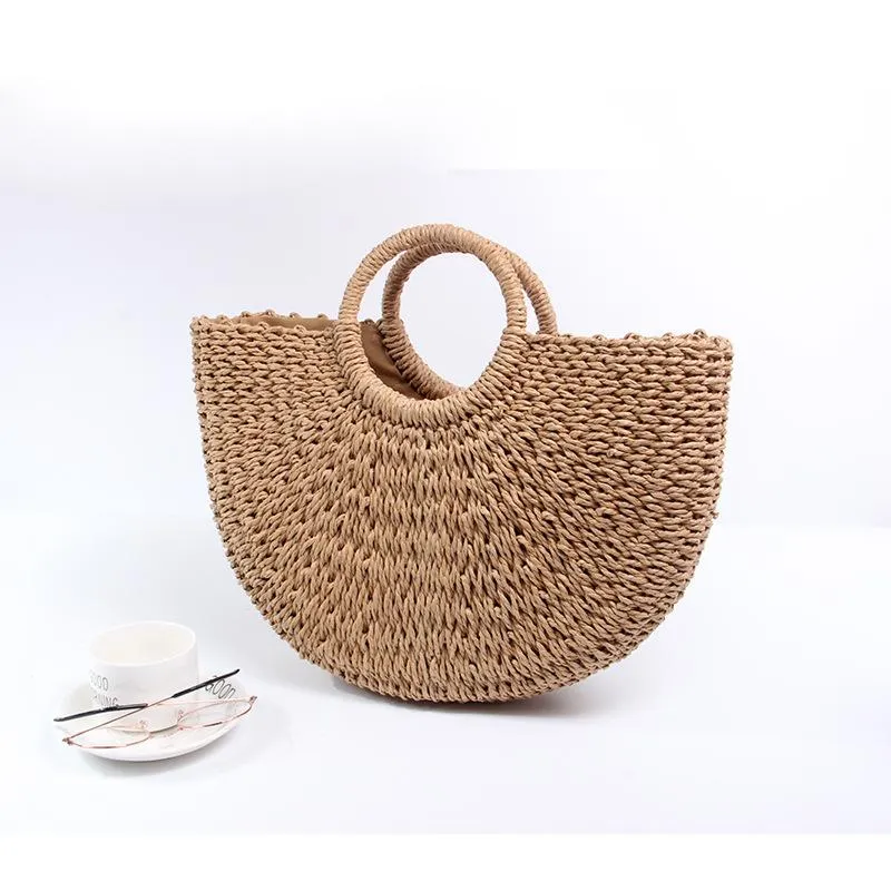 Hand Woven Straw Casual Tote