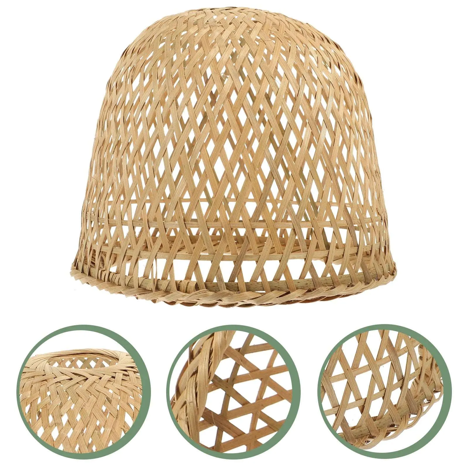 Handcrafted Zen Bamboo Woven Lamp Shade - Vintage Boho Lighting