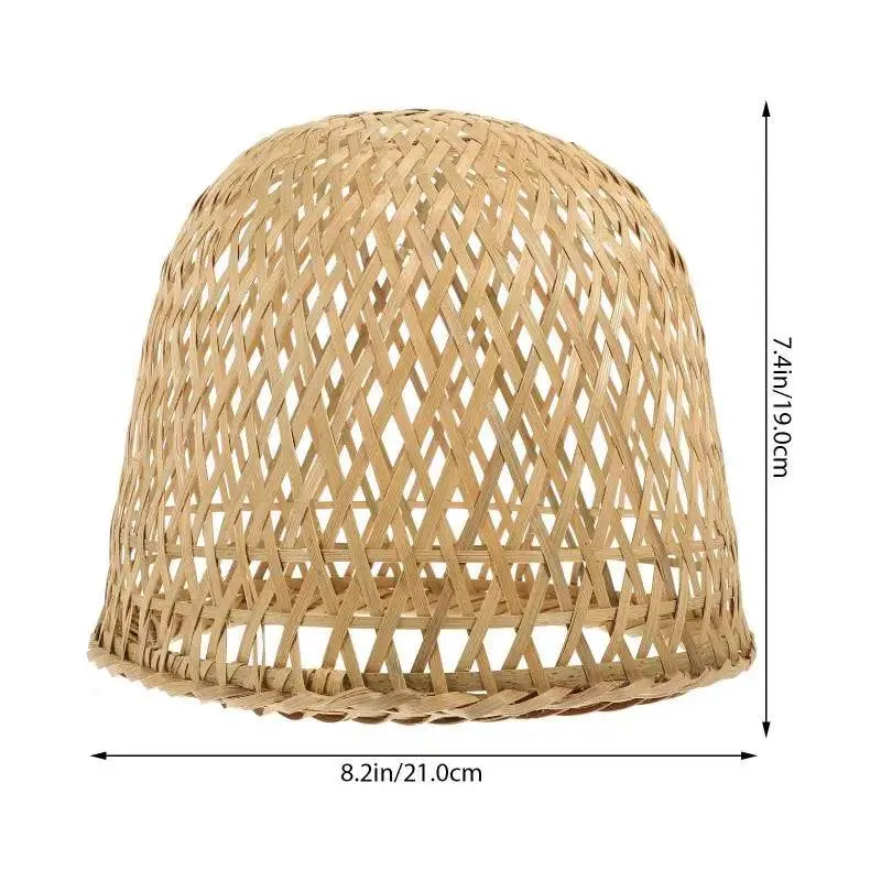 Handcrafted Zen Bamboo Woven Lamp Shade - Vintage Boho Lighting