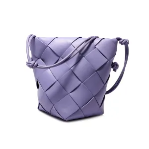 Handmade Woven Leather Bucket Bag