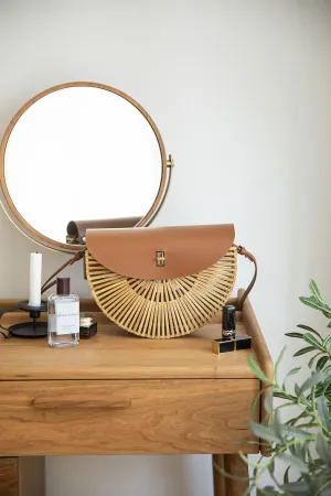 Bamboo Weave Design Woven Tote Bags