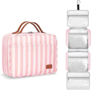 Hanging Travel Toiletry Bag for Women, Portable Toiletry Bag for Travel Size Essentials, Water-resistant Large Travel Makeup Bag with Hook for Toiletries, Cosmetics, Travel Accessories