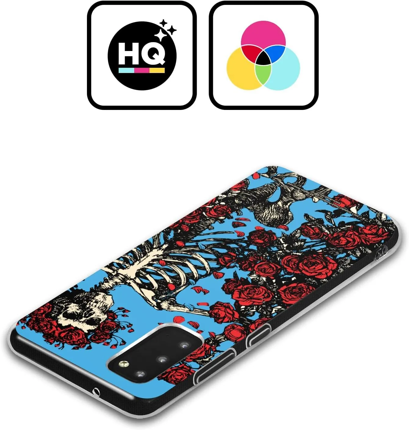 Head Case Designs Officially Licensed Grateful Dead Bertha Skull Roses Trends Soft Gel Case [Military Grade Protection] Compatible with Samsung Galaxy S25