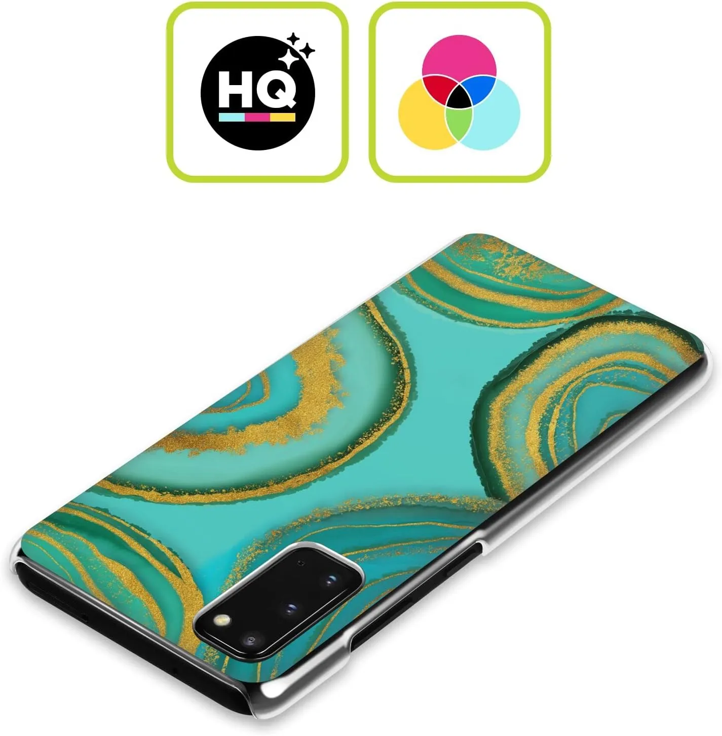 Head Case Designs Officially Licensed LebensArt Agate Turquoise Glamour Patterns Hard Back Case Compatible with Samsung Galaxy S22  5G