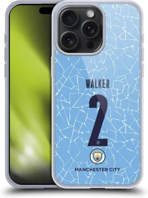 Head Case Designs Officially Licensed Manchester City Man City FC Kyle Walker 2020/21 Players Home Kit Group 2 Gel Case [Military Grade Protection] Compatible with Apple iPhone 15 Pro Max and MagSafe