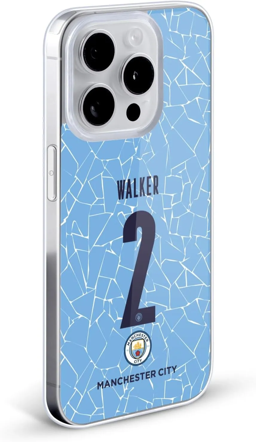 Head Case Designs Officially Licensed Manchester City Man City FC Kyle Walker 2020/21 Players Home Kit Group 2 Gel Case [Military Grade Protection] Compatible with Apple iPhone 15 Pro Max and MagSafe