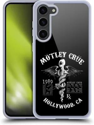 Head Case Designs Officially Licensed Motley Crue Dr. Feelgood Hollywood Tour Graphics Gel Case [Military Grade Protection] Compatible with Samsung Galaxy S23  5G and Compatible with MagSafe