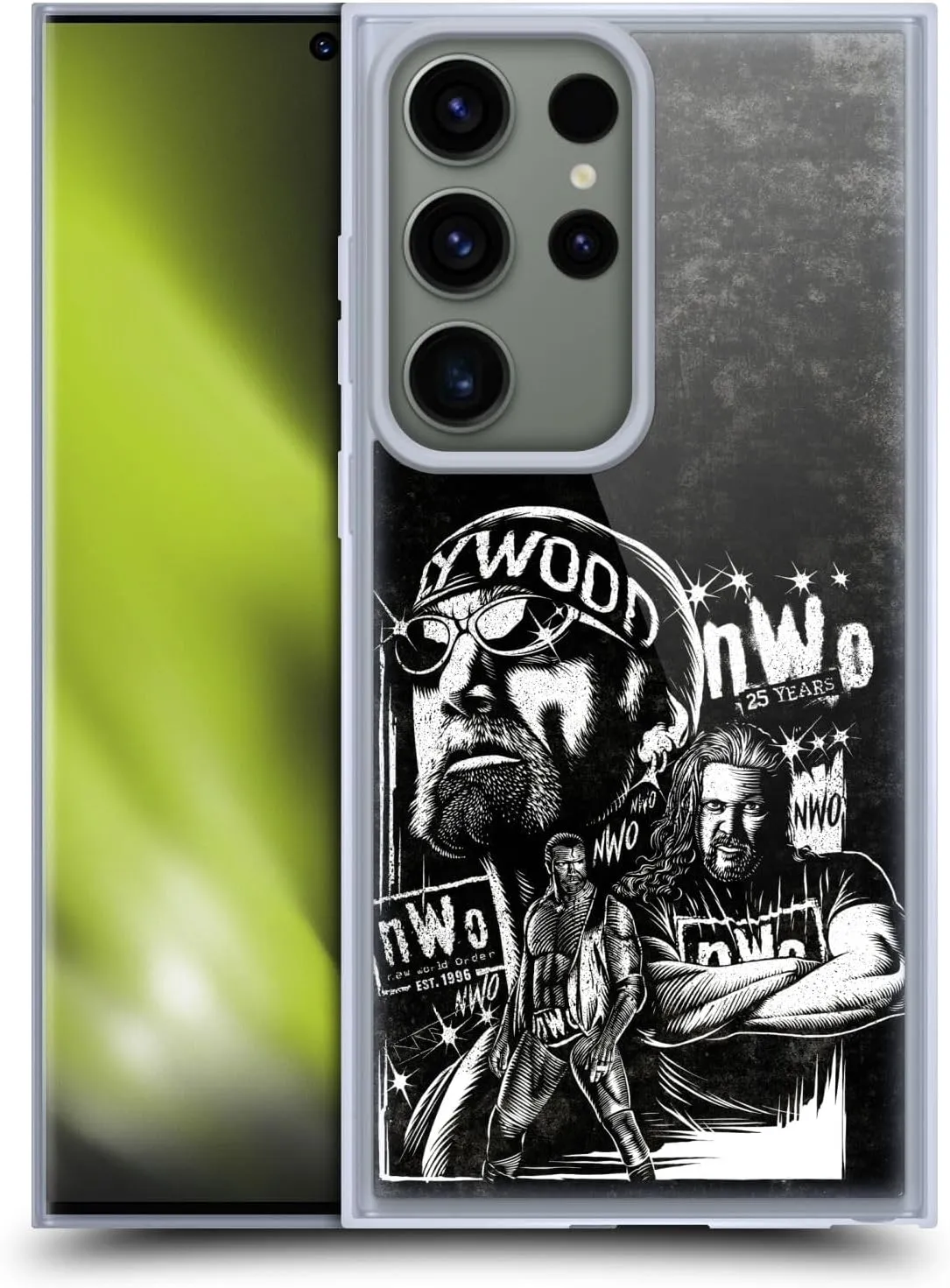 Head Case Designs Officially Licensed WWE Fathead Superstar NWO Gel Case [Military Grade Protection] Compatible with Samsung Galaxy S23 Ultra 5G