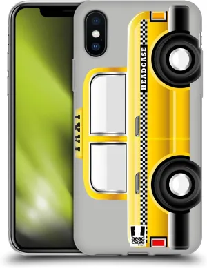 Head Case Designs Taxicab Yellow Cab Soft Gel Case [Military Grade Protection] Compatible with Apple iPhone X/iPhone Xs