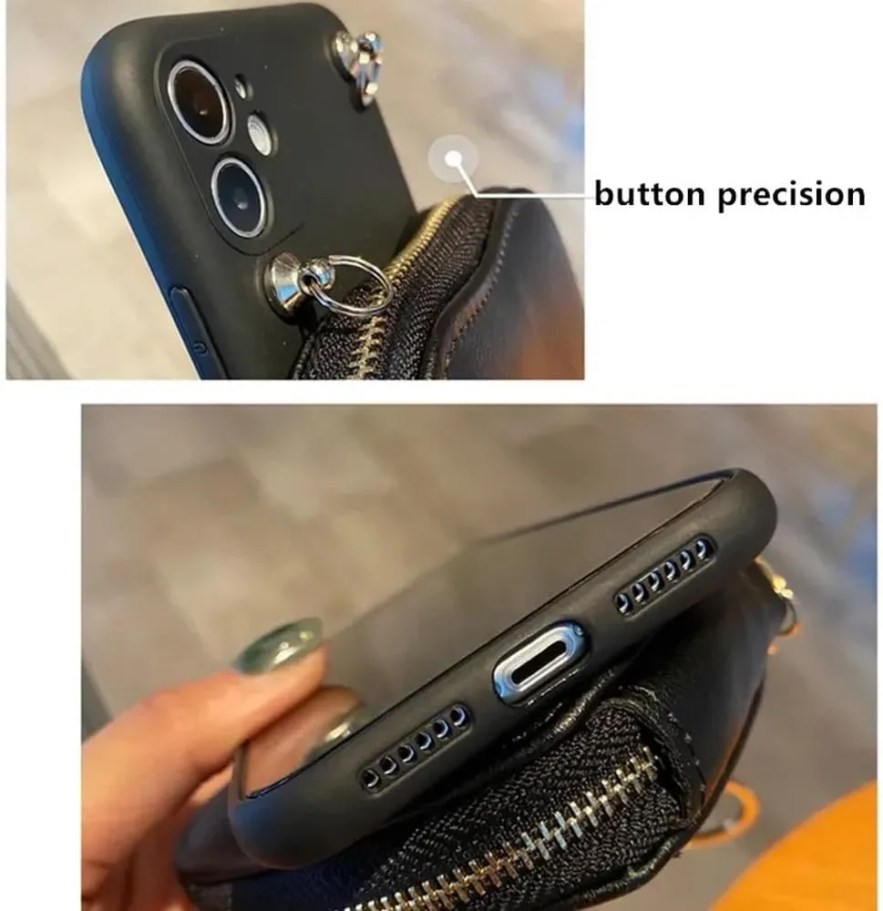 Heart Wallet Lipstick Bag Crossbody Lanyard Girl Gift case for iPhone 15Pro Max 12 11 13 14 Pro Max Xs Xr X Cover,red, for iPhone 12Pro