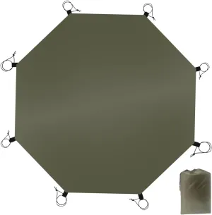 Heavy-Duty Octagonal Ground Sheet for Park - Outdoor Camping Rug, Hiking, Tent Base, Beach Setup, Picnic Area, Festival Camp, Travel Adventures, UV-Resistant, Tearproof Mat for Playgrounds or Backyard