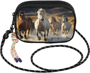 Herd Horse Run Crossbody Bags for Women Cell Phone Purses Women's Shoulder Handbags Wallet Purse with Adjustable Strap