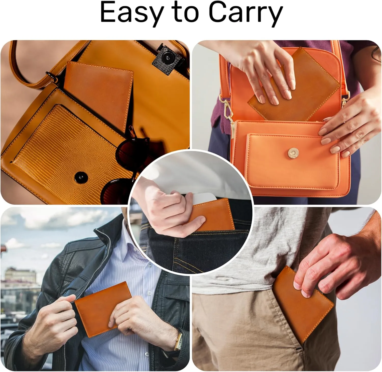 HIFA Leather Passport Holder, Handmade Passport Cover with Card and Ticket Slot - Genuine Leather, Elegant Design, Easy Access - Passport Case, Passport Wallet, Passport Holder