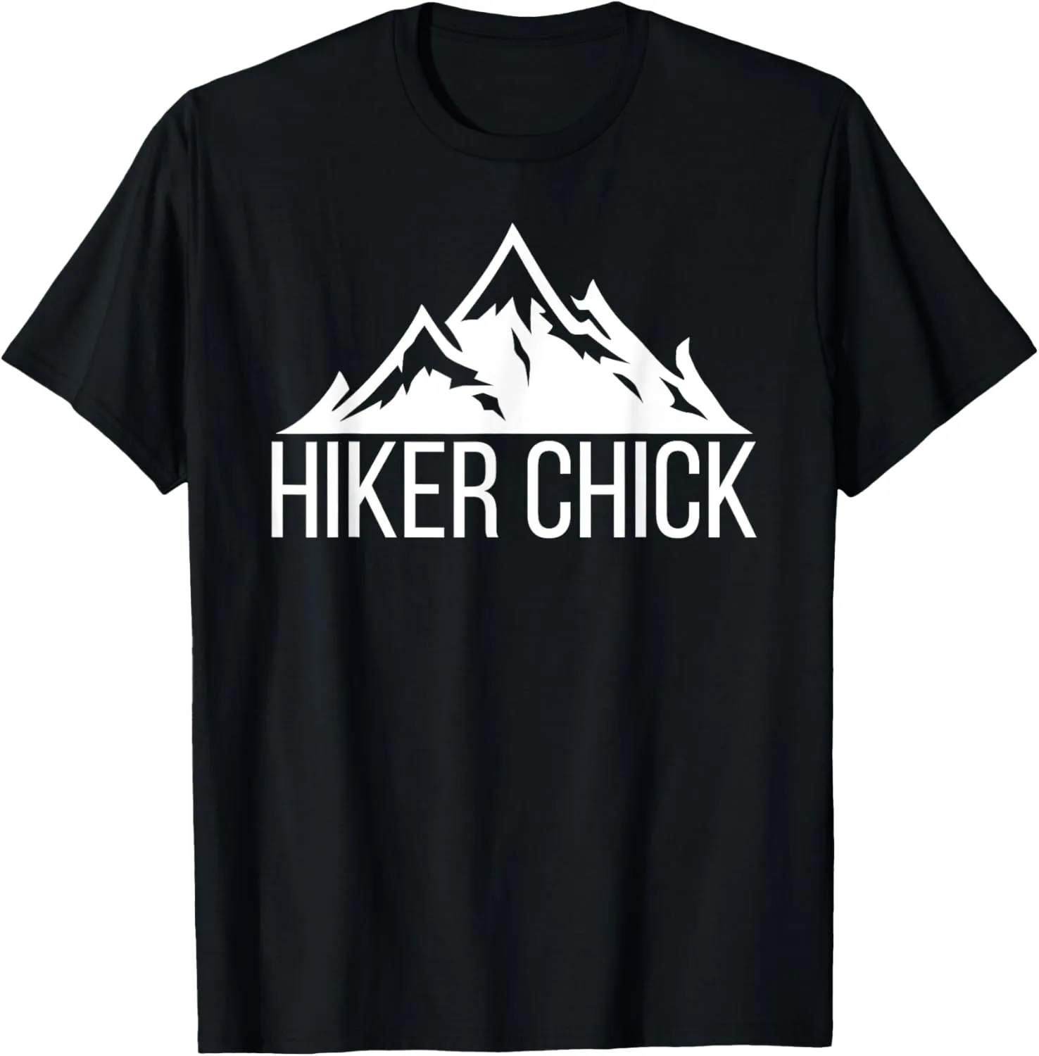 Hiker chick hiking girl mountain range design T-Shirt