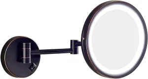 Home Bathroom Mirror,Vanity Mirror, Wall Mounted, 8.5 Inches, 3X Magnification, Foldable, Extendable Wall Mounted Mirror, Arm Mirror, Makeup Tools, Shaving, Bathroom