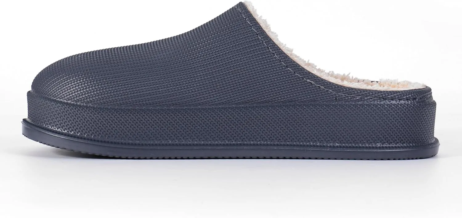 House Slippers for Women and Men, Cozy Soft Comfy Fuzzy Slip-on House Shoes Indoor/Outdoor Warm Winter Slippers with Plush Fleece Lining, Waterproof & Easy to Clean