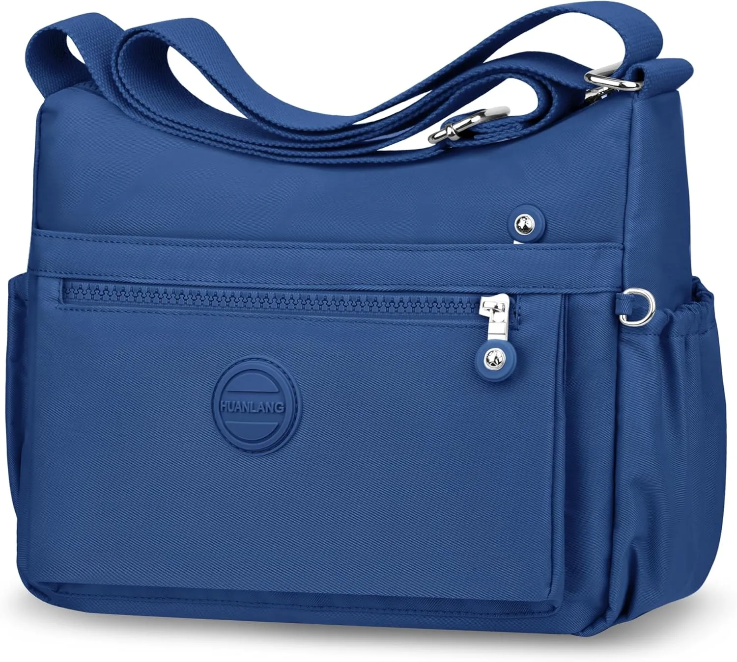 HUANLANG Nylon Crossbody Bags for Women Large Lightweight Travel Purse Women's Pocketbooks Multi Pocket Shoulder Bag