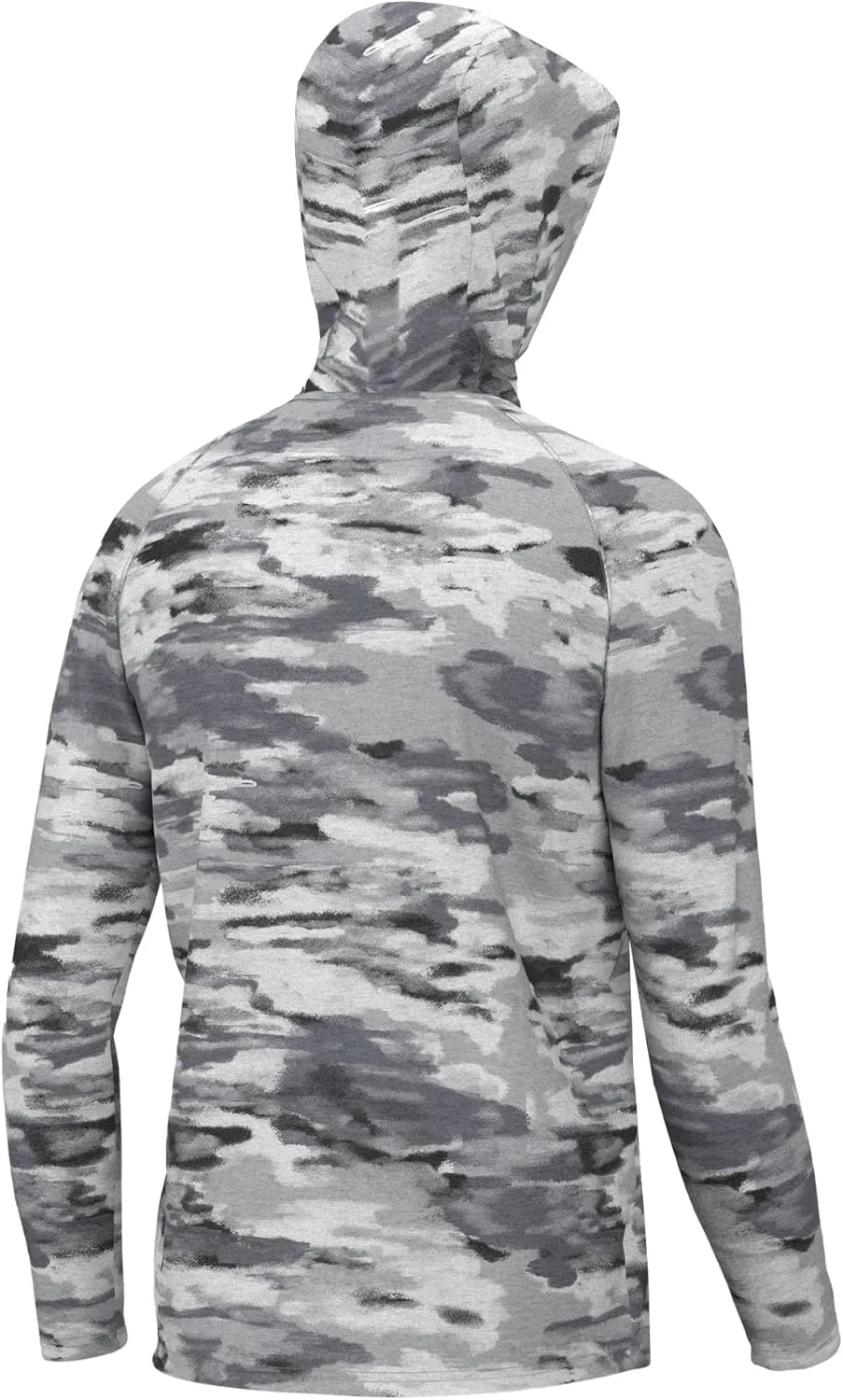 HUK Waypoint Pattern Hoodie, Performance Fishing Shirt for Men