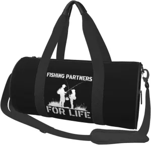 Husband And Wife Fishing Partners For Life Duffel Bag Gym Bag Travel Sports Tote Large Foldable Beach Swim Yoga1