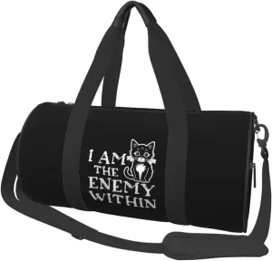 I Am The Enemy Within Duffel Bag Gym Bag Travel Sports Tote Large Foldable Beach Swim Yoga3