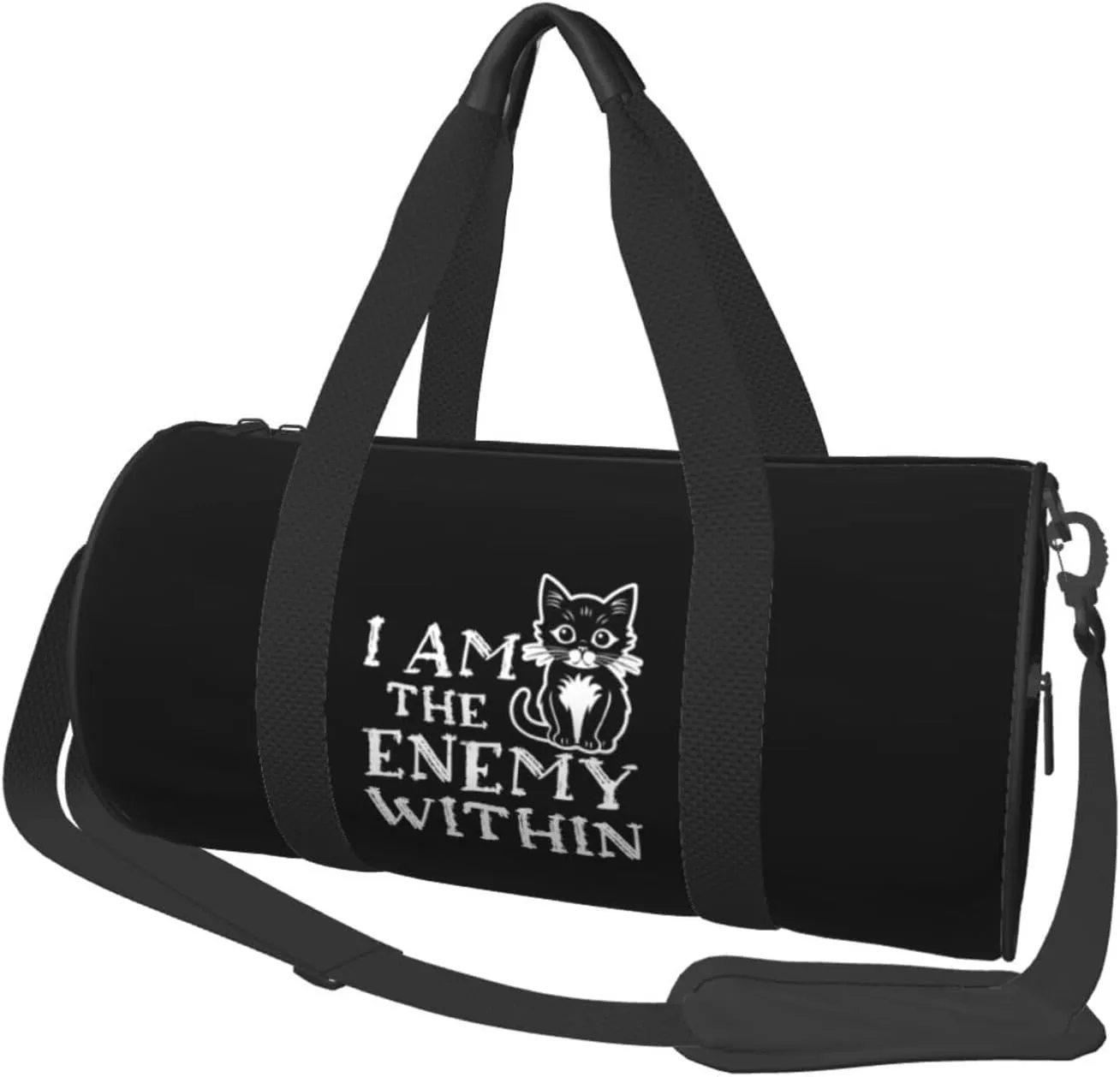 I Am The Enemy Within Duffel Bag Gym Bag Travel Sports Tote Large Foldable Beach Swim Yoga3