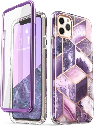 i-Blason Cosmo Series Case for iPhone 11 Pro 5.8 inch, Slim Full-Body Stylish Protective Case with Built-in Screen Protector (Purple)