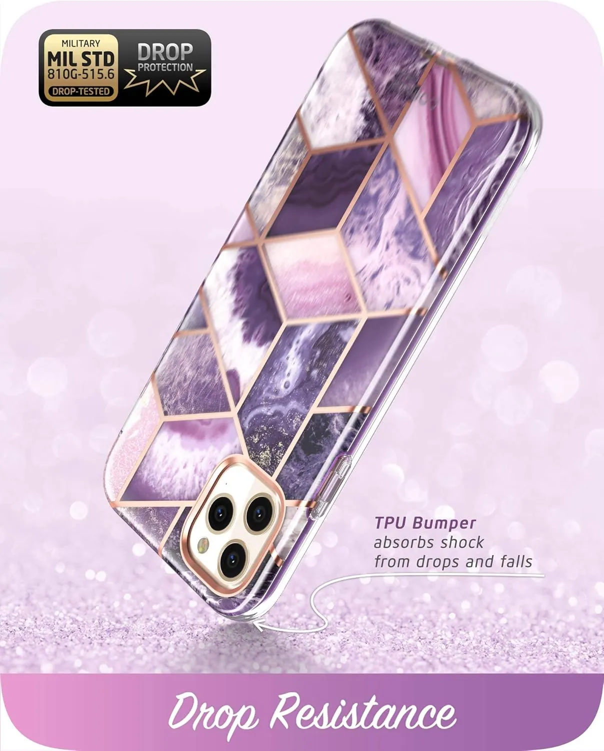 i-Blason Cosmo Series Case for iPhone 11 Pro 5.8 inch, Slim Full-Body Stylish Protective Case with Built-in Screen Protector (Purple)