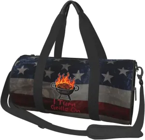 I Turn Grills On Duffel Bag Gym Bag Travel Sports Tote Large Foldable Beach Swim Yoga6