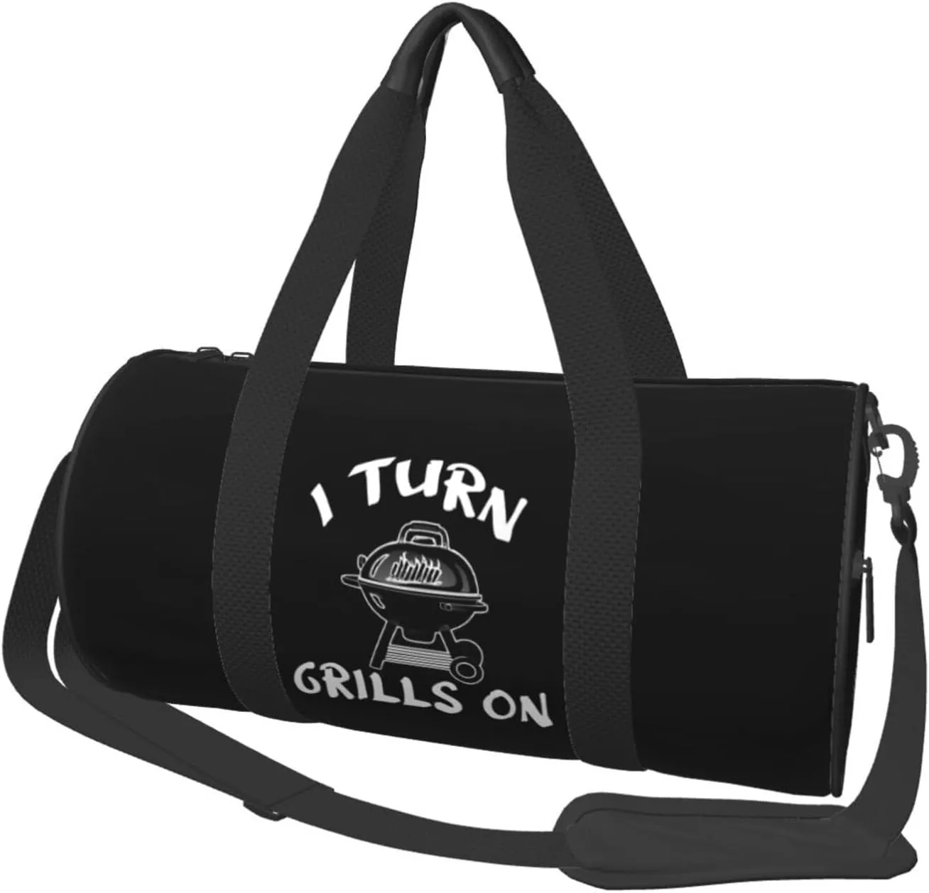 I Turn Grills On Duffel Bag Gym Bag Travel Sports Tote Large Foldable Beach Swim Yoga9