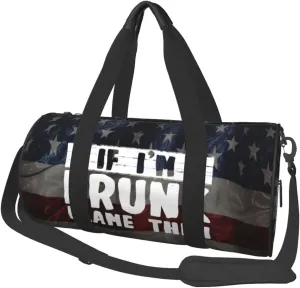 If I'M Drunk Blame Them Duffel Bag Gym Bag Travel Sports Tote Large Foldable Beach Swim Yoga6