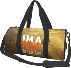 I'M A Sound Engineer To Save Time Duffel Bag Gym Bag Travel Sports Tote Large Foldable Beach Swim Yoga4
