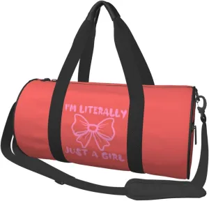 I'M Literally Just A Girl Duffel Bag Gym Bag Travel Sports Tote Large Foldable Beach Swim Yoga1