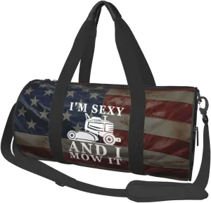 I'M Sexy And I Mow It Duffel Bag Gym Bag Travel Sports Tote Large Foldable Beach Swim Yoga4