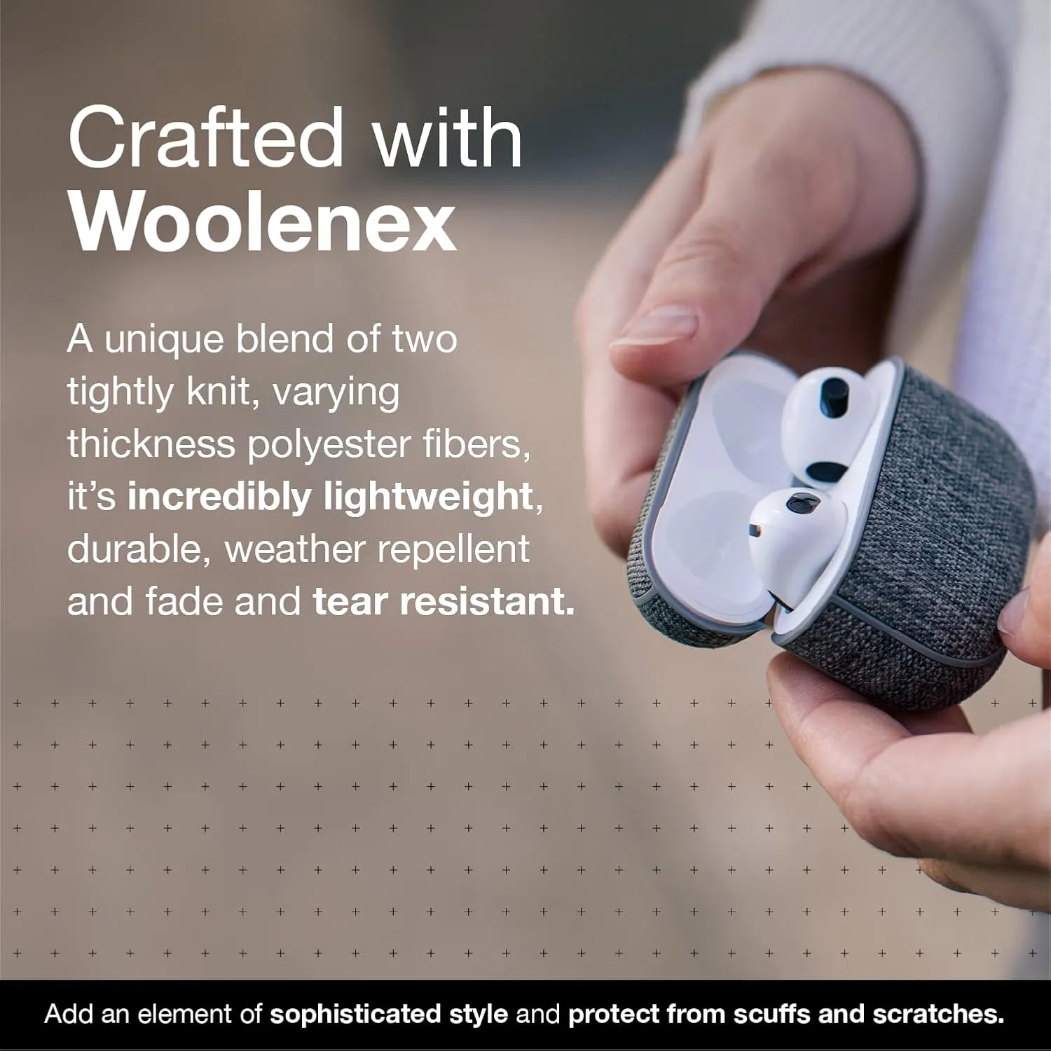 Incase AirPods Pro Case with Woolenex AirPods Pro 1st/2nd Gen Case Cover for Added Protection- Durable, Lightweight Protective Case with Premium Woolenex Fabric, Scratch-Resistant Design (Graphite)