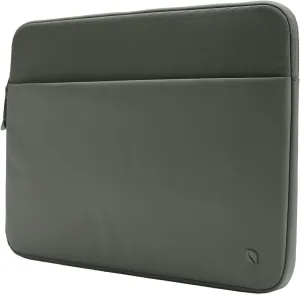 Incase A.R.C. Sleeve with ReSpun 100% Recycled Polyester - 13" & 14" MacBook/Laptop & iPad/Tablet Case - Cushioned Faux Fur Lining, External Zippered Slip Pocket - Smoked Ivy