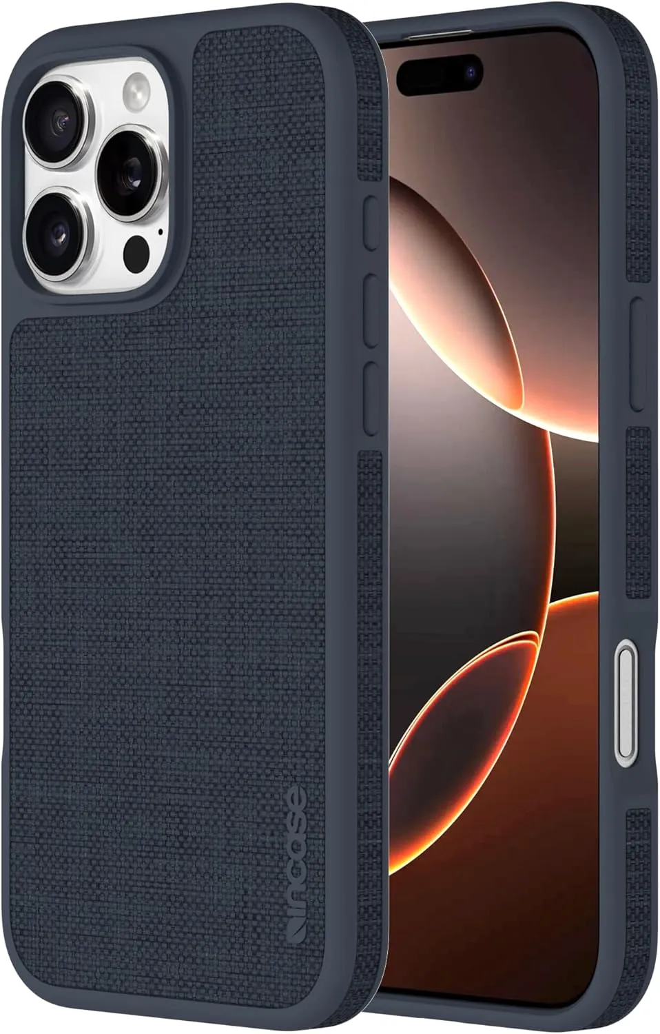 Incase ICON Case with Woolenex & MagSafe for iPhone 16 Pro Max - Durable, Stylish, Protective, Lightweight, Water-Resistant, Scratch-Resistant with Wireless Magsafe Charging - Navy Woolenex