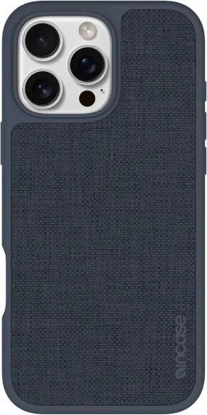 Incase ICON Case with Woolenex & MagSafe for iPhone 16 Pro Max - Durable, Stylish, Protective, Lightweight, Water-Resistant, Scratch-Resistant with Wireless Magsafe Charging - Navy Woolenex