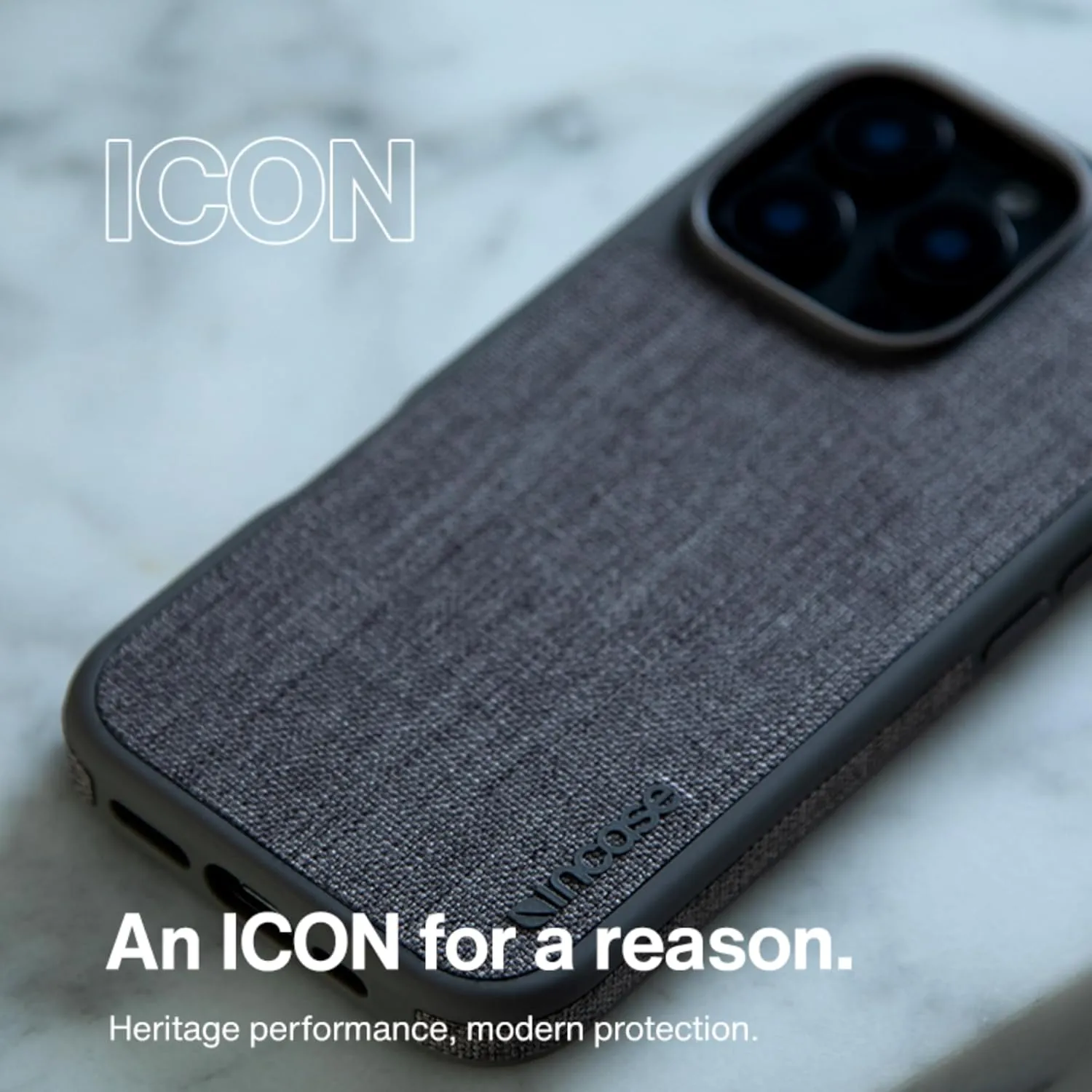 Incase ICON Case with Woolenex & MagSafe for iPhone 16 Pro Max - Durable, Stylish, Protective, Lightweight, Water-Resistant, Scratch-Resistant with Wireless Magsafe Charging - Navy Woolenex