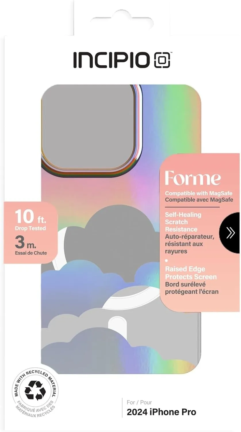 Incipio Forme Protective Case with MagSafe Compatible for iPhone 16 Series (Cloudy, Pro)
