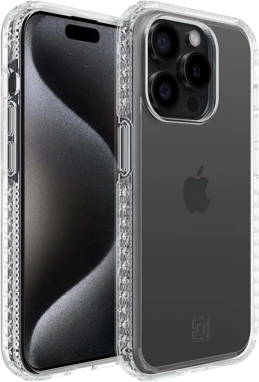 Incipio Grip Phone Case for iPhone 15 Pro - Apple iPhone Case with 14ft Drop Protection   Multi-Directional X-Grips to Prevent Slippage - 5G   MagSafe Compatible (Clear)
