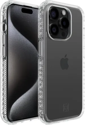Incipio Grip Phone Case for iPhone 15 Pro - Apple iPhone Case with 14ft Drop Protection   Multi-Directional X-Grips to Prevent Slippage - 5G   MagSafe Compatible (Clear)