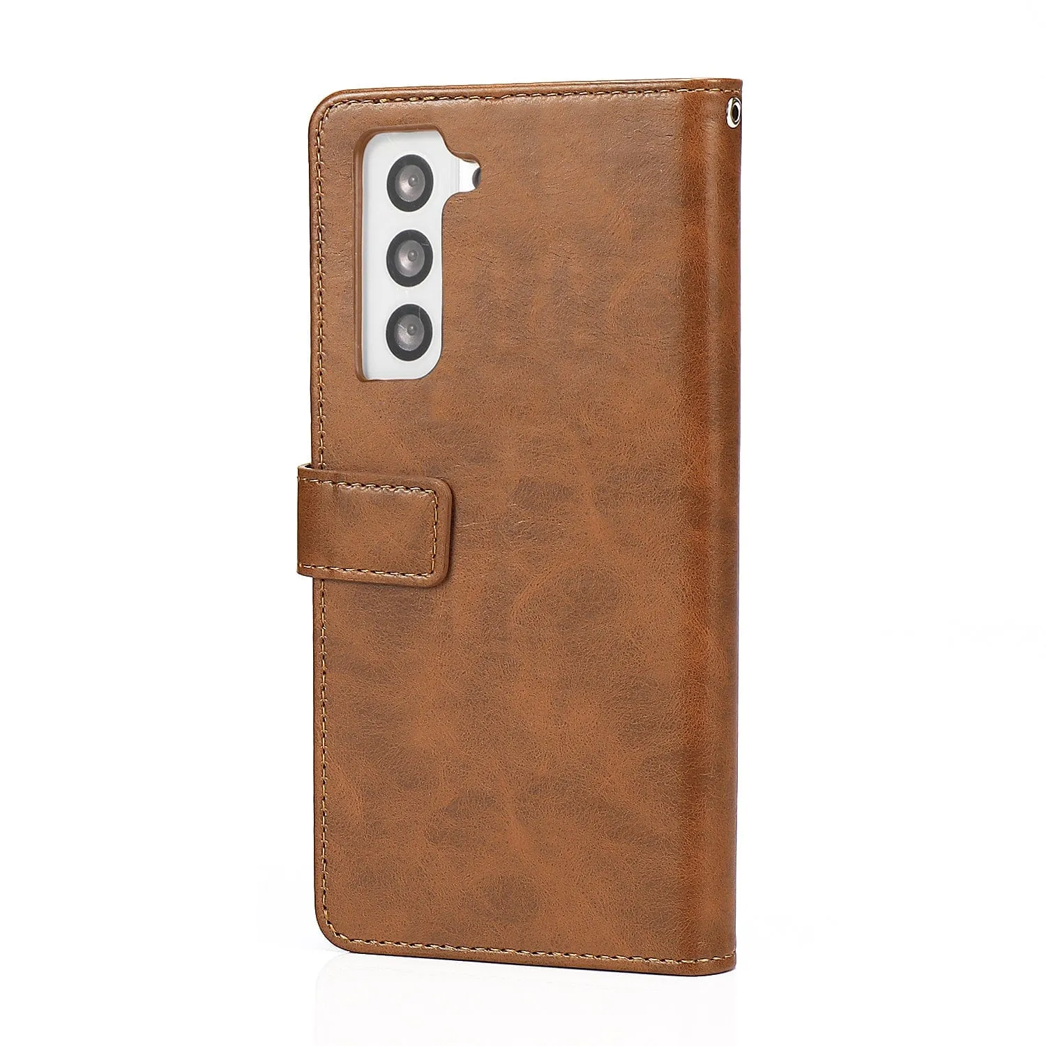 Indy Series Genuine Leather Wallet Case for Samsung Galaxy S23  with Kickstand and Card Slots