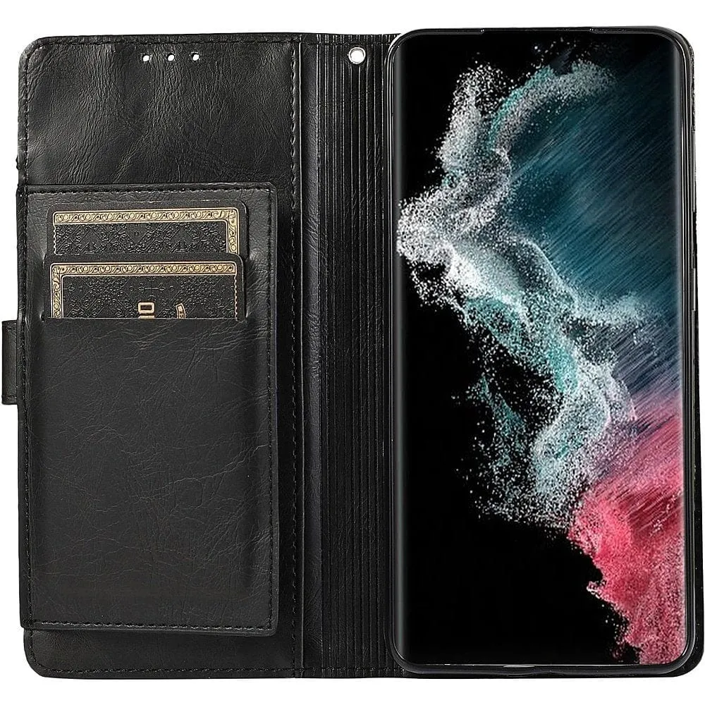 Indy Series Genuine Leather Wallet Case for Samsung Galaxy S23  with Kickstand and Card Slots