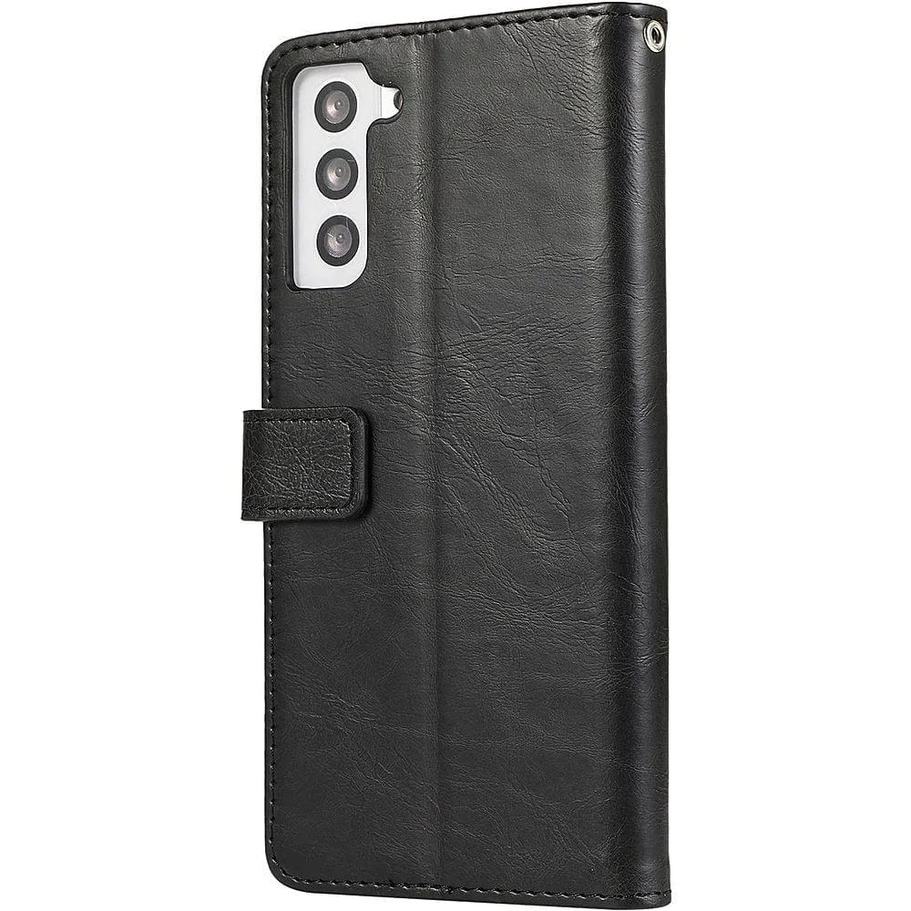Indy Series Genuine Leather Wallet Case for Samsung Galaxy S23  with Kickstand and Card Slots