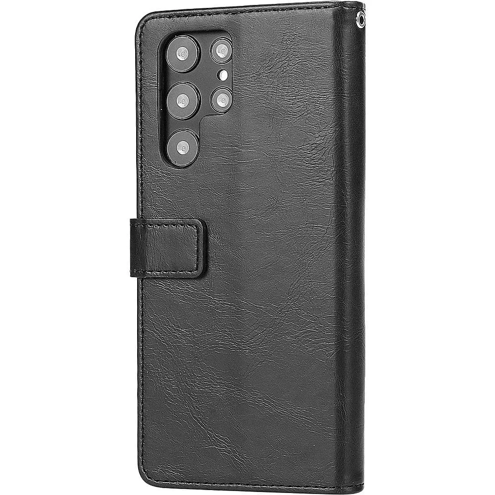 Indy Series Genuine Leather Wallet Case With Kickstand for Samsung Galaxy S23 Ultra - Durable & Stylish
