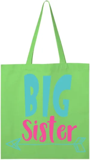 inktastic Big Sister, Older Sister, Arrow, Sibling, Family Tote Bag