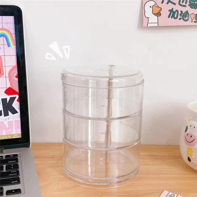 Ins Transparent Rotating Storage Box