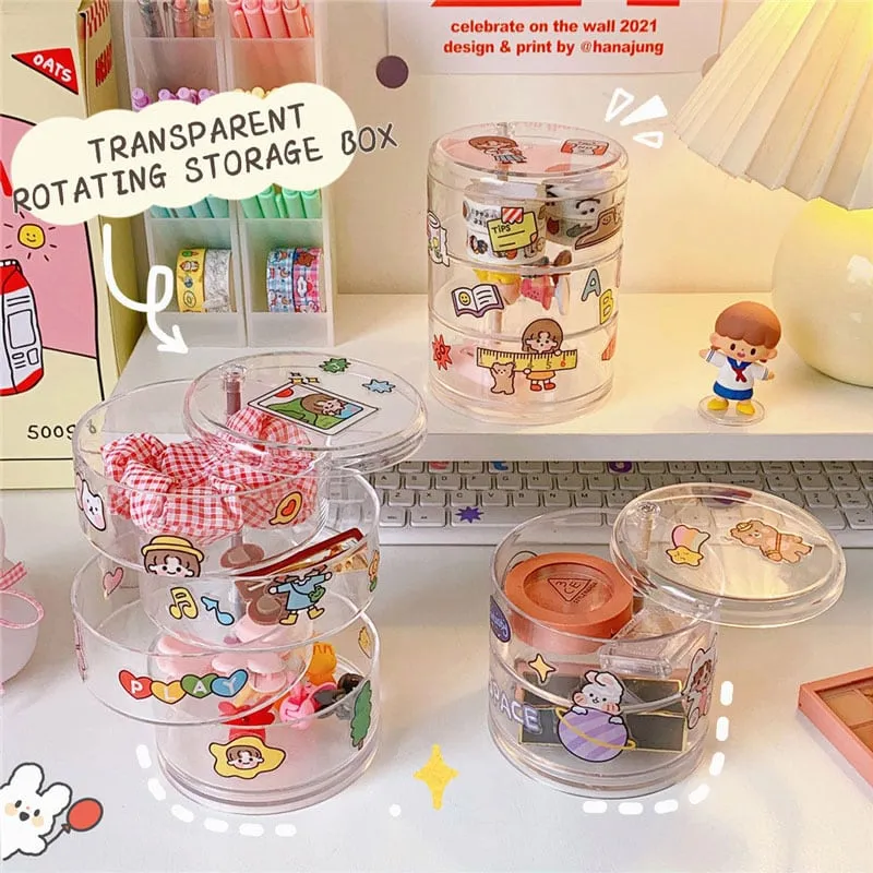 Ins Transparent Rotating Storage Box