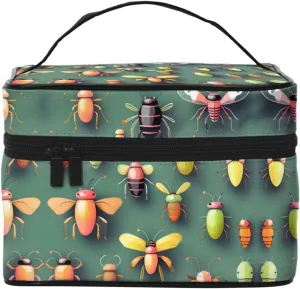 Insect Atlas Travel cosmetic bag, essential for outdoor travel enthusiasts, has a simple internal structure.