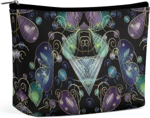 Insects Makeup Bag for Women Wide-Open Cosmetic Bag Travel Cosmetic Tote Bag Butterflies Toiletry Bag for Toiletry Bag Toiletries Accessories